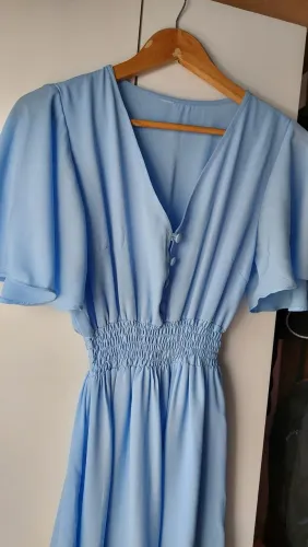 Vestido longo azul