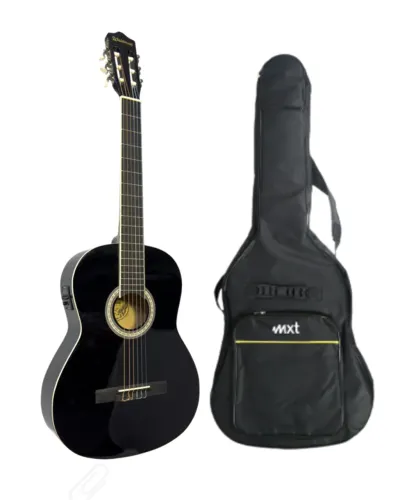 KIT VIOLAO ELETRO-ACUSTICO WALDMAN  BK C/ CAPA