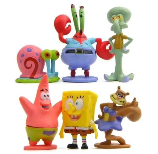 Kit 6 Bonecos Bob Esponja miniaturas! (NOVO)