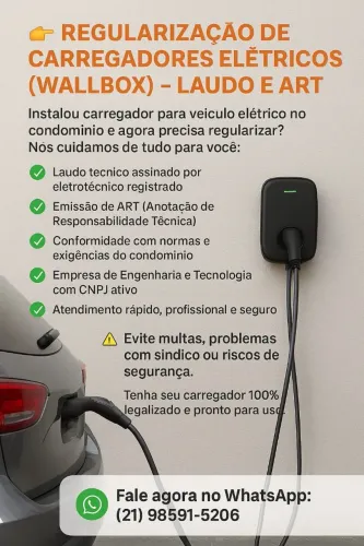 Regularização de Carregadores Elétricos (Wallbox) - Laudo e ART