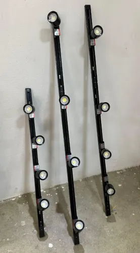Trilhos Ajustáveis Spot LED Preto - Iluminação Branco/Frio