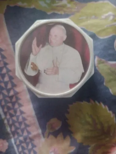 Terço do Vaticano com caixa João Paulo II antiguidade 