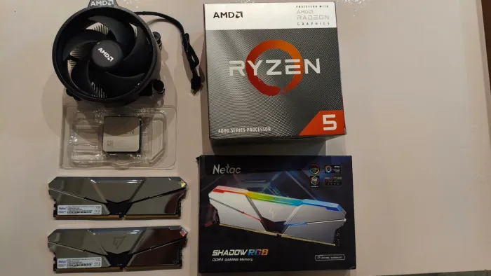 Processador Ryzen 5 4600G - memória ram 8x2 GB Netac RGB 