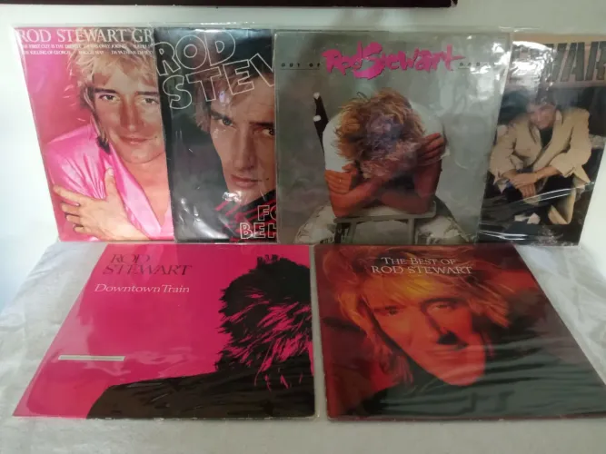 Coleção de 6 Discos de Vinil Rod Stewart