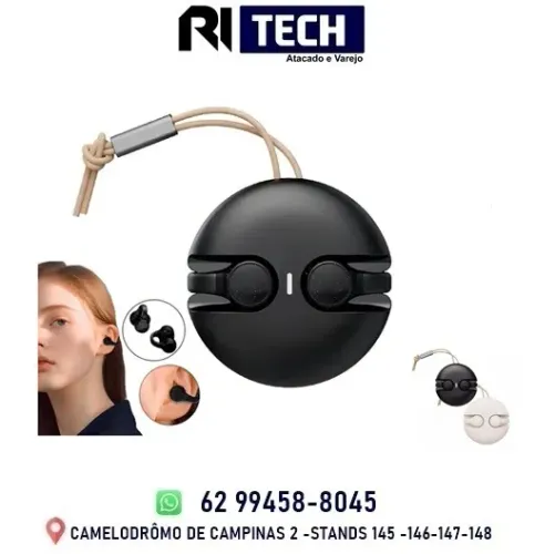 Fone De Ouvido Piercing Bluetooth Sem Fio Earcuffs Esportivo Condução Ossea Hifi Antiruido