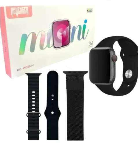 Promoção Smartwatch relógio digital Revenger mini RG-W65MN 3 pulseiras 