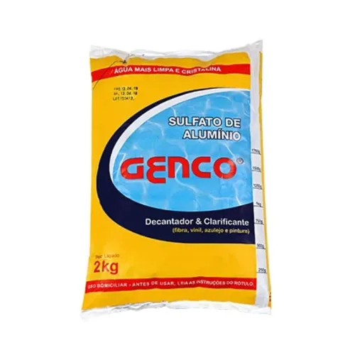 Sulfato de Alumínio Genco Decantador Clarificante Piscinas 2kg