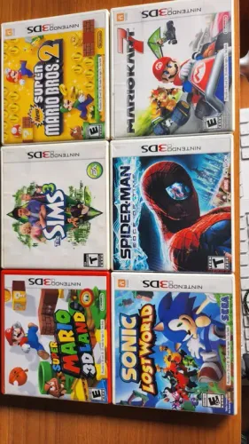 Lote de 6 jogos Nintendo 3DS - Diversos gêneros