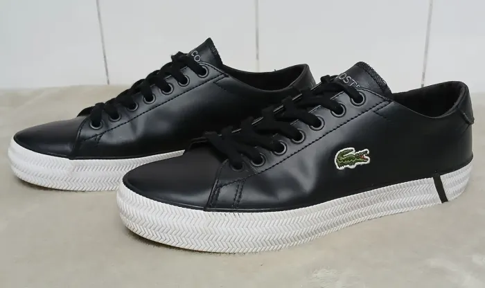 Tênis Lacoste Masculino Lerond Couro Preto Tamanho 39