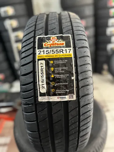 Pneu Crystone 215/55/17 Remold com borracha vipal (instalação grátis)