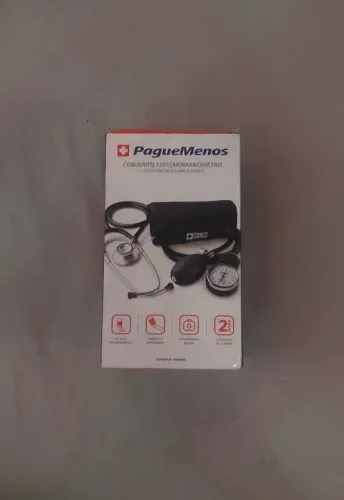 Conjunto Esfigmomanômetro + Estetoscópio Clínico Duplo PaqueMenos