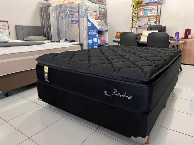 Cama Box Casal Molas Ensacadas Pillow Top Macio Marca Hellen Peça Nova!