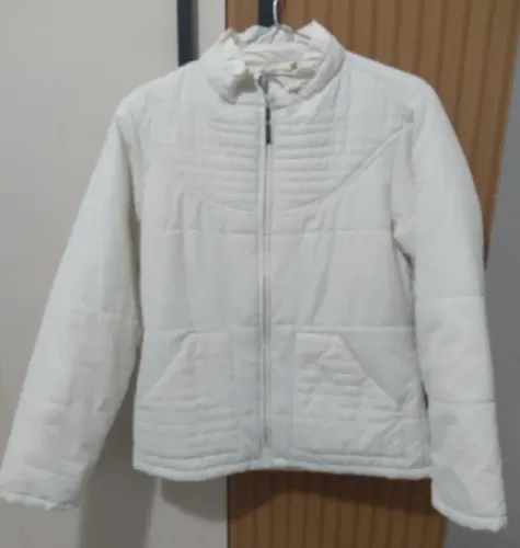 jaqueta feminino menina flor branco tamanho g