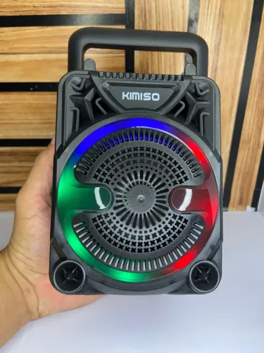 Caixa de Som Bluetooth Amplificadora Led RGB Kimiso modelo QS-3305