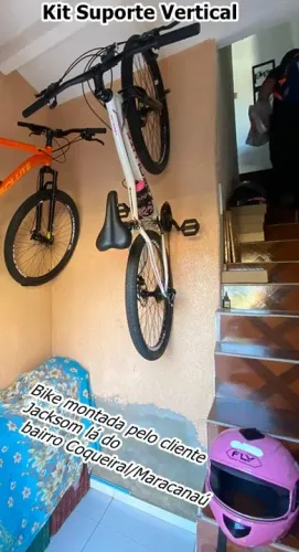 Kit Suporte Vertical Para Bicicletas Mtb's Monarks, Magrelas Speeds e infantil 