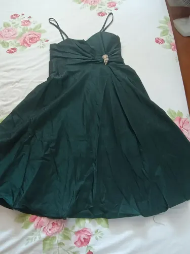 Vestido de Luxo New Fashion Verde Brilhante