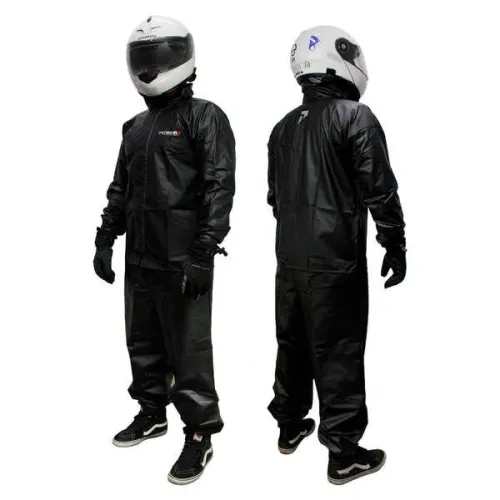 Capa de Chuva Impermeável para Motociclista - Preto