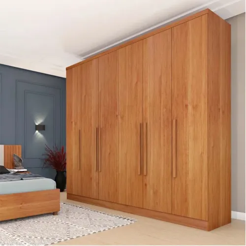 Guarda-Roupa Casal 6 Portas 4 Gavetas Veneza Larg. 2.39m Cinamomo rf64