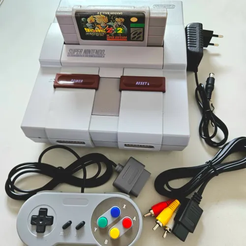 Super Nintendo na caixa completo