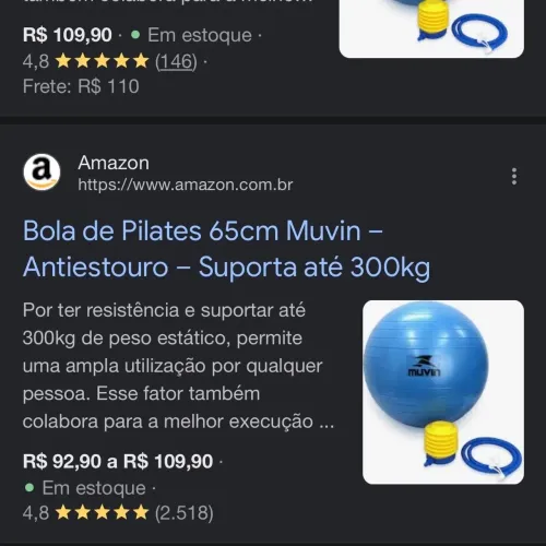 Bola de pilates 65 cm