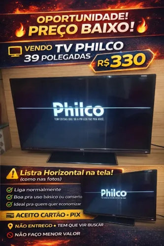 Vendo Televisão Philco 39 Polegadas com Listra Horizontal