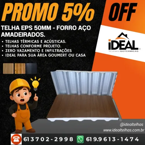 Telhas Térmicas Modelos Aço Reto Amadeirados - Ideal Telhas