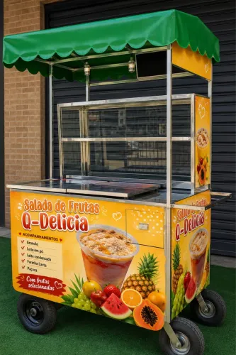 Carrinho de salada de frutas
