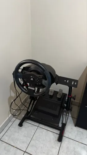 SIMULADOR COMPLETO: Volante Thrustmaster T150 + Pedais + Cockpit (Suporte)