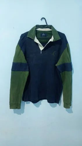 Polo Manga Longa Rugby Brooksfield Blue Label