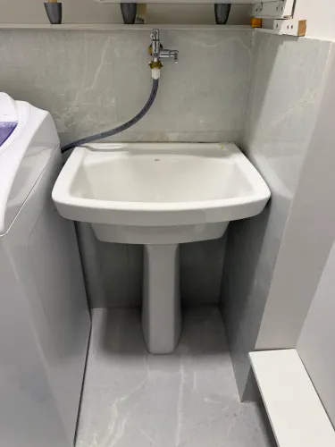TANQUE DE LOUÇA DECA BRANCO COM COLUNA