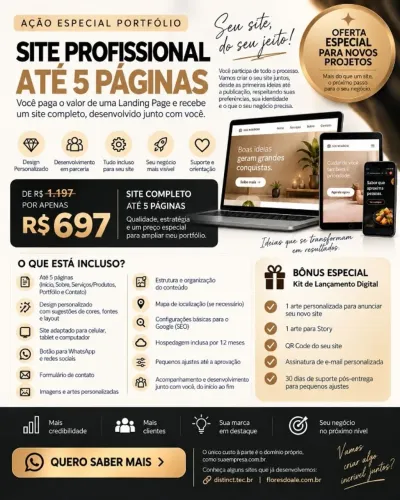 Site Profissional Completo até 5 Páginas - Valor Especial