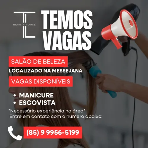VAGA PARA EMPREGO EM SALÃO DE BELEZA