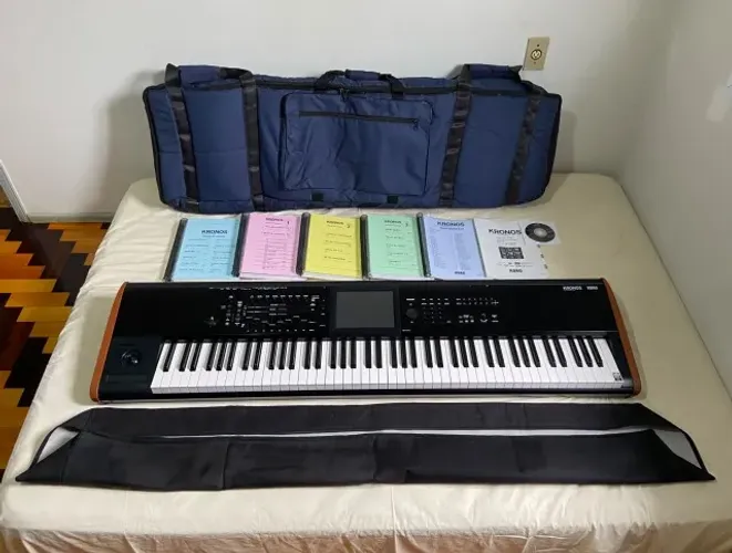 KORG KRONOS 2 88 - com 7 bibliotecas Exs instaladas, GUIA DE PARÂMETROS traduzido e mais..