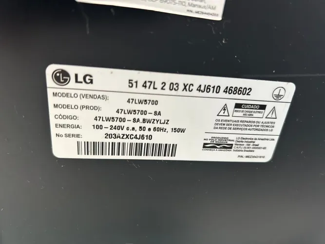 TV LG 47 polegadas 