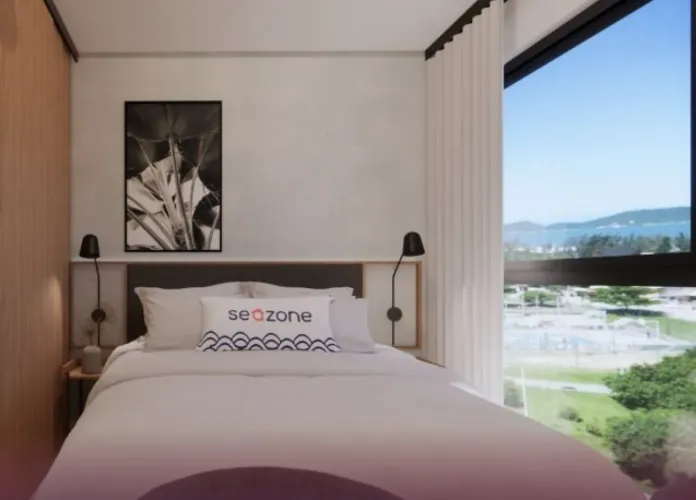 Apartamento Garden, com 1 dorm e ampla sacada, no Campeche.