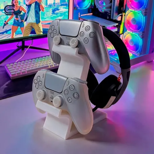 Suporte para 2 Controles e Headset