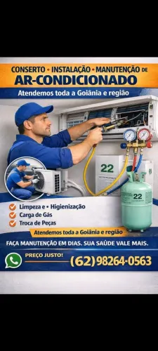 Serviços de ar condicionado, os melhores técnicos de Goiânia região