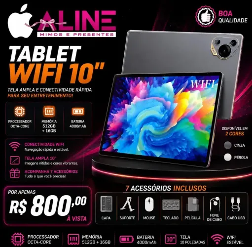 TABLET MINIMEN 10" 16RAM 512G COR PEROLA