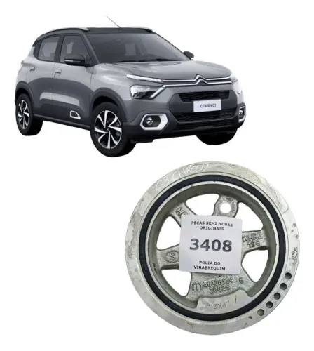 *polia Do Virabrequim Citroen C3 1.0 2023 A 2025  original retirada