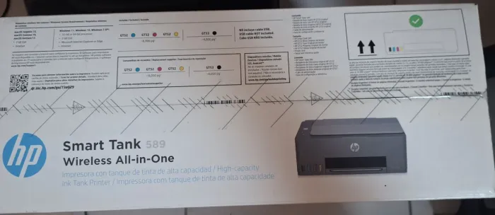 Impressora multifuncional HP Smart Tank 589. Nova, sem uso. Lacrada e com nota