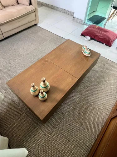 Mesa de centro adega embutida em madeira!