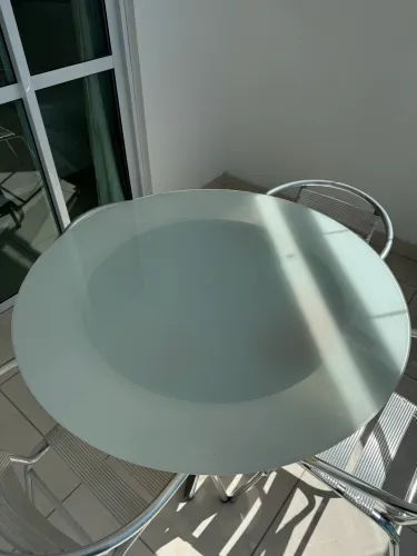 Mesa de alumínio com 4 cadeiras