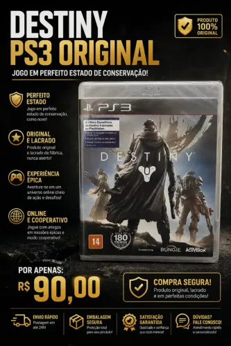 Destiny Versao Para Ps3 Original Lacrado Aceitamos Proposta
