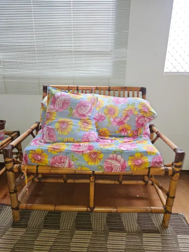 Cadeira sofá de bambu