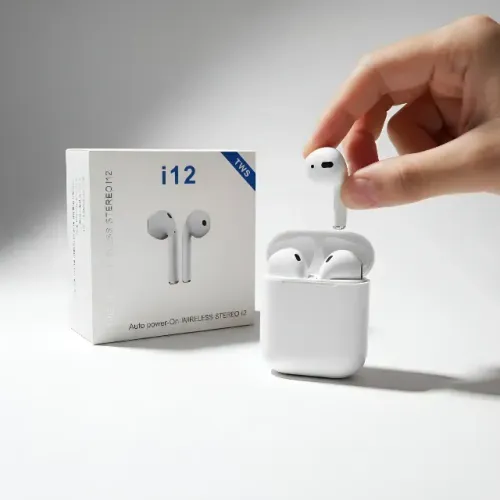 Fone De Ouvido Tws I12 Bluetooth Touch Branco 1 Par