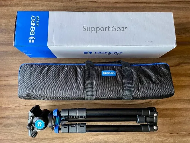 Tripé Benro A2883fs4pro 2 Em 1 Com Cabeça Hidráulica Até 165cm