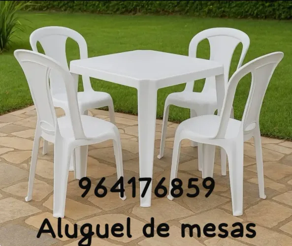 Aluguel de mesas e lona