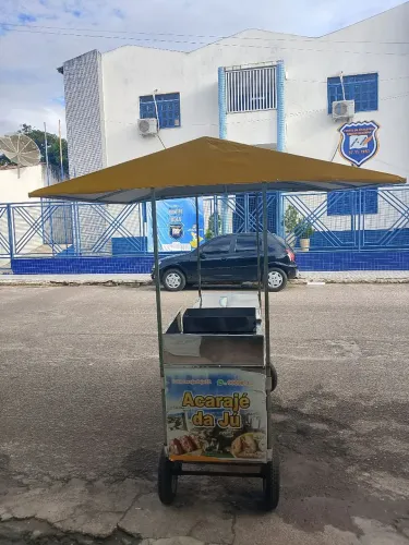 Carrinho de lanche em aço Inox