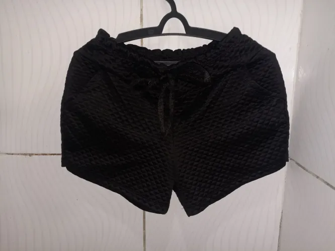 Short de Malha Canelada Feminino G