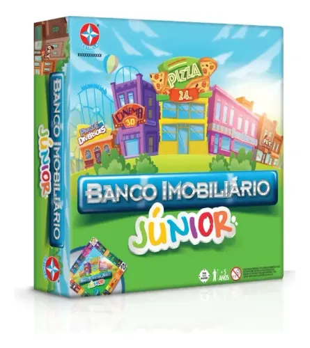 Jogo Banco Imobiliário Junior - usado completo bem conservado